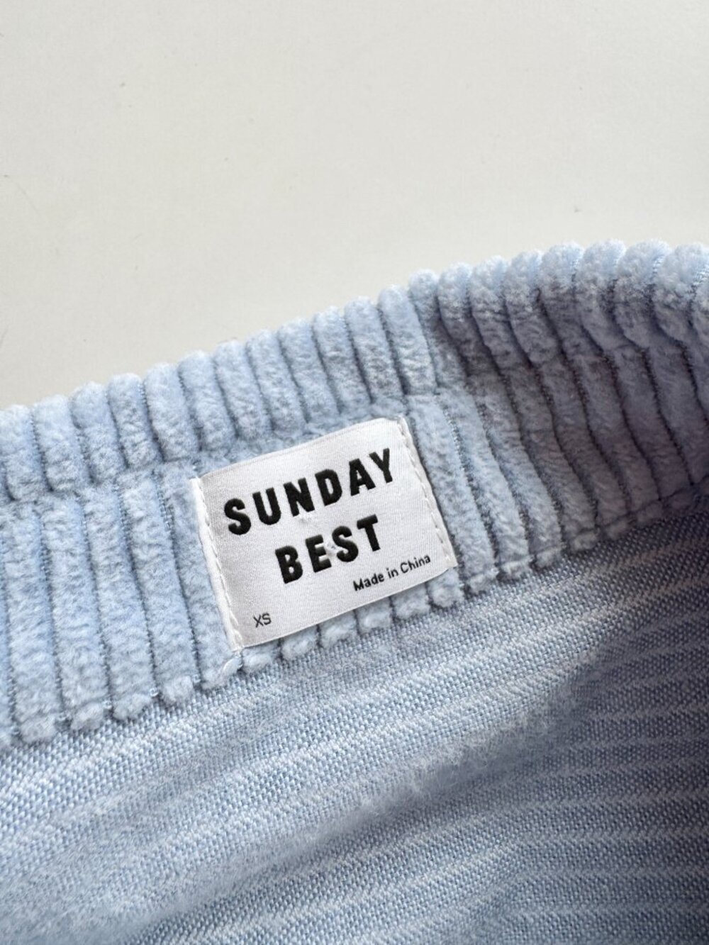 Aritzia SUNDAY BEST Dune Blue Cotton Corduroy Cropped Button Down Shirt, Size XS - Picture 10 of 11